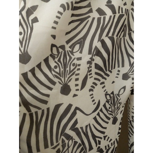 America And Beyond Womens Semi Sheer Grey/white Zebra Print Jumpsuit Small - Picture 11 of 16